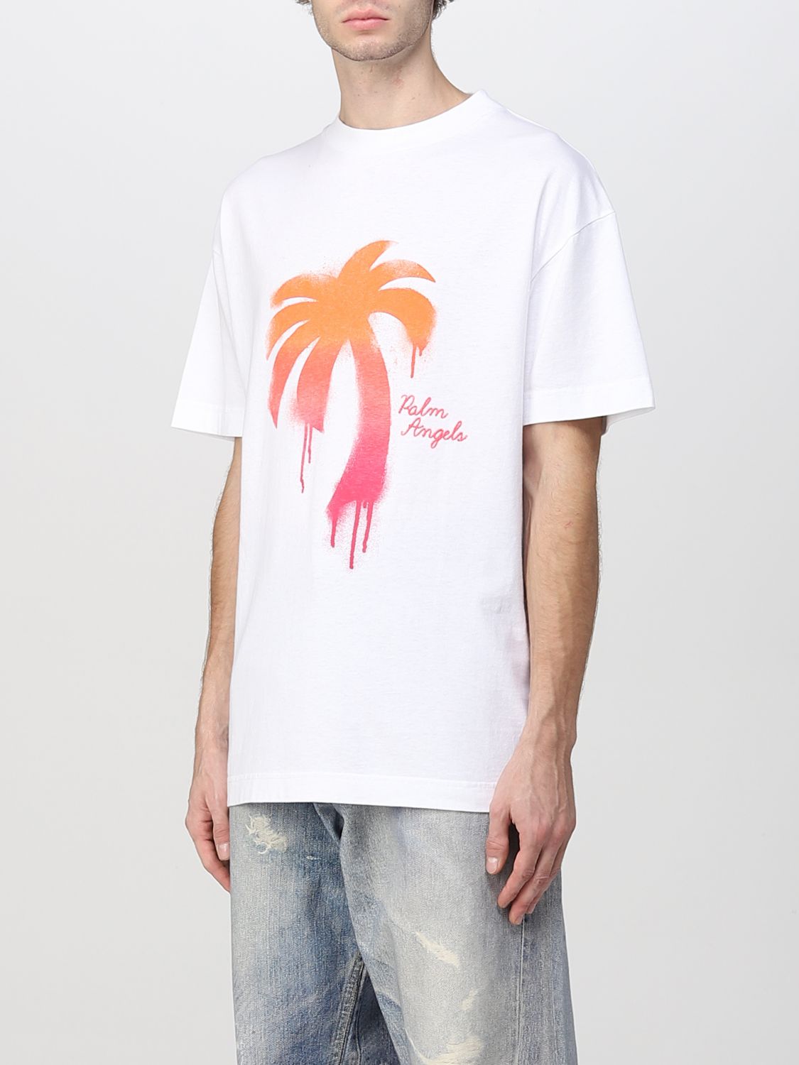 PALM ANGELS: t-shirt for man - White  Palm Angels t-shirt PMAA001E23JER006  online at