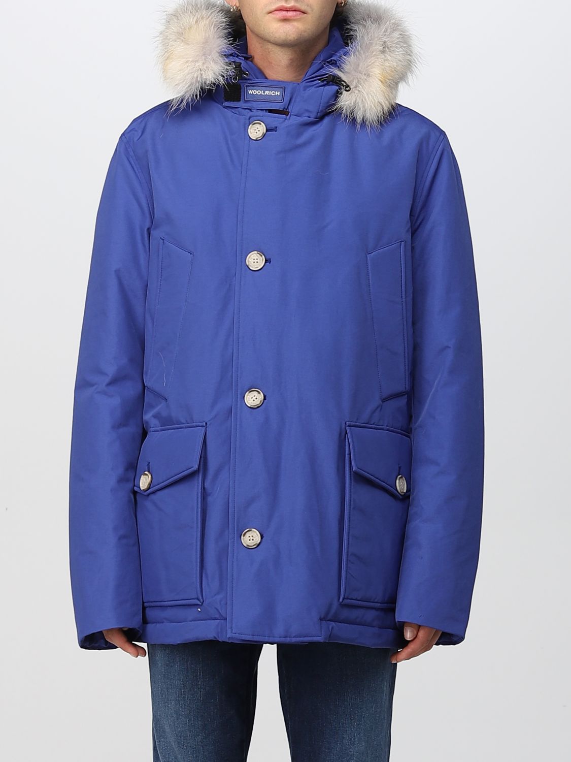 Hoop van tand gastvrouw WOOLRICH: jacket for man - Blue 1 | Woolrich jacket CFWOOU0484MRUT0001  online on GIGLIO.COM