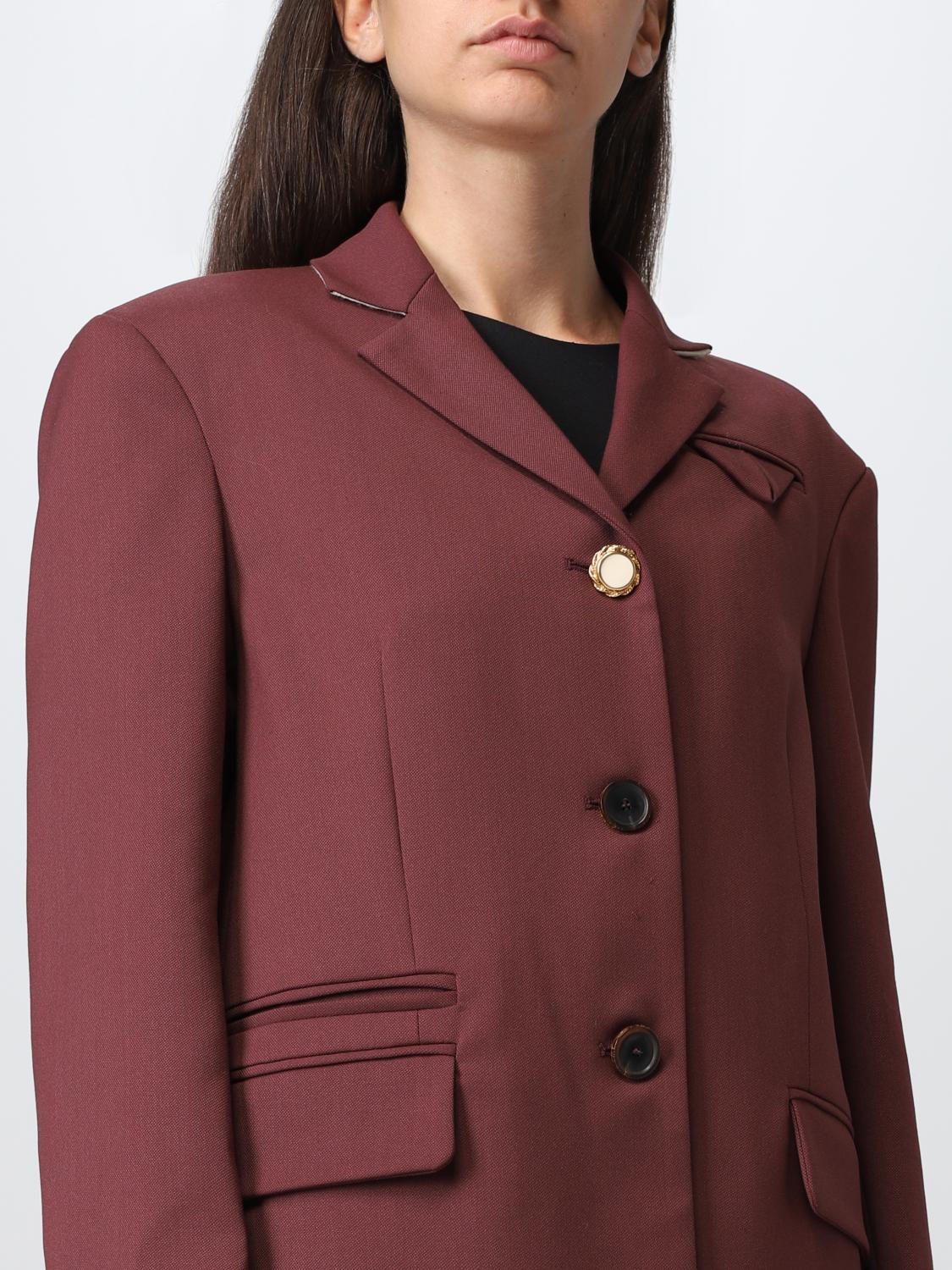 ERIKA CAVALLINI: jacket for woman - Burgundy | Erika Cavallini