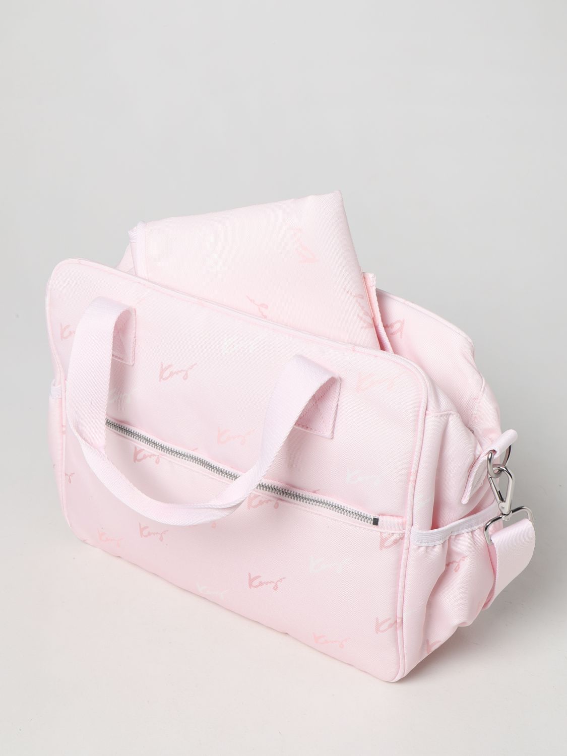 Vari per corredo Kenzo Junior: Diaper bag Kenzo Junior in tessuto rosa 4