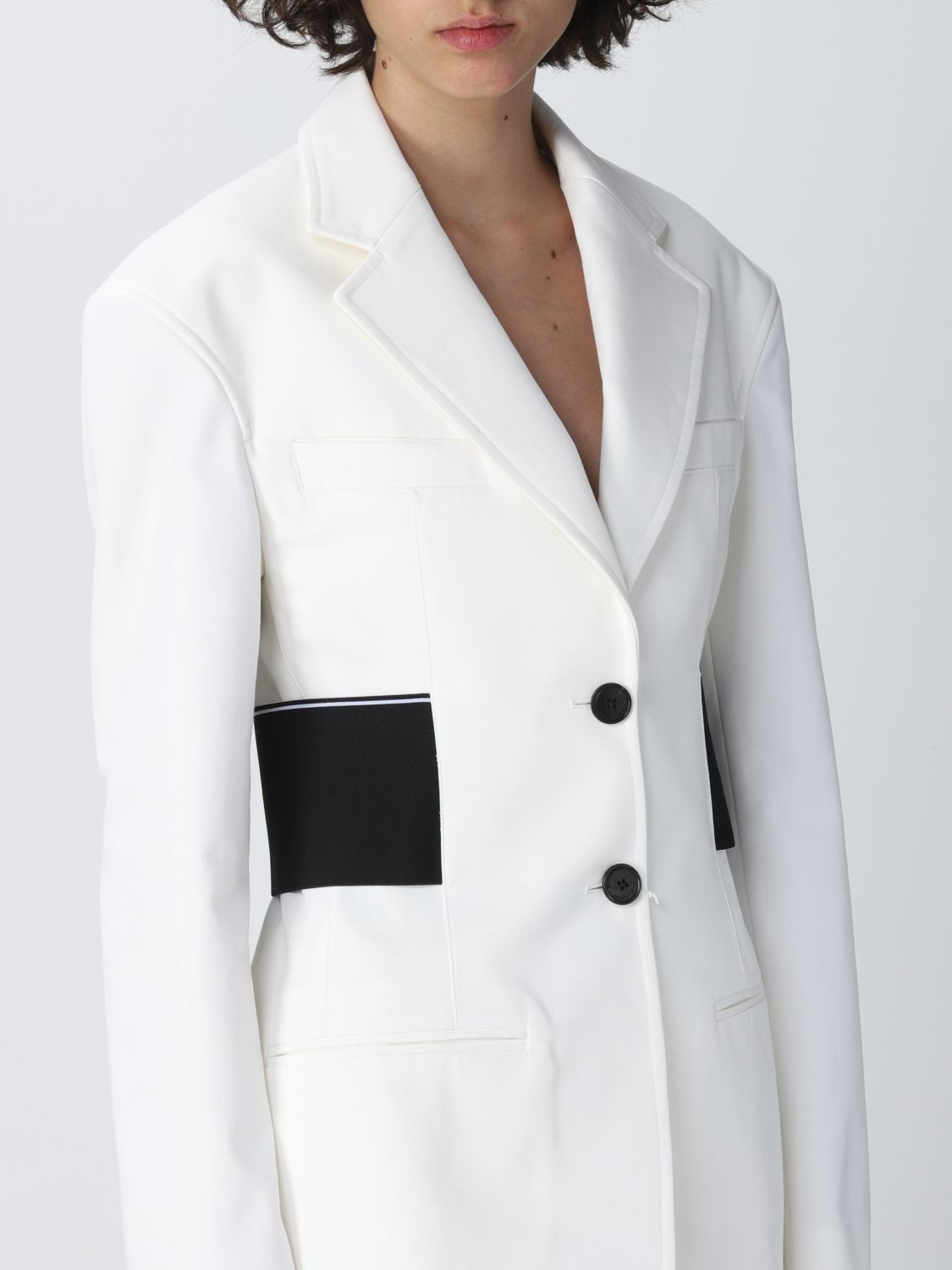 Womens Clothing Jackets Blazers Save 1% Alexander Wang Blazer In White Cotton sport coats and suit jackets 