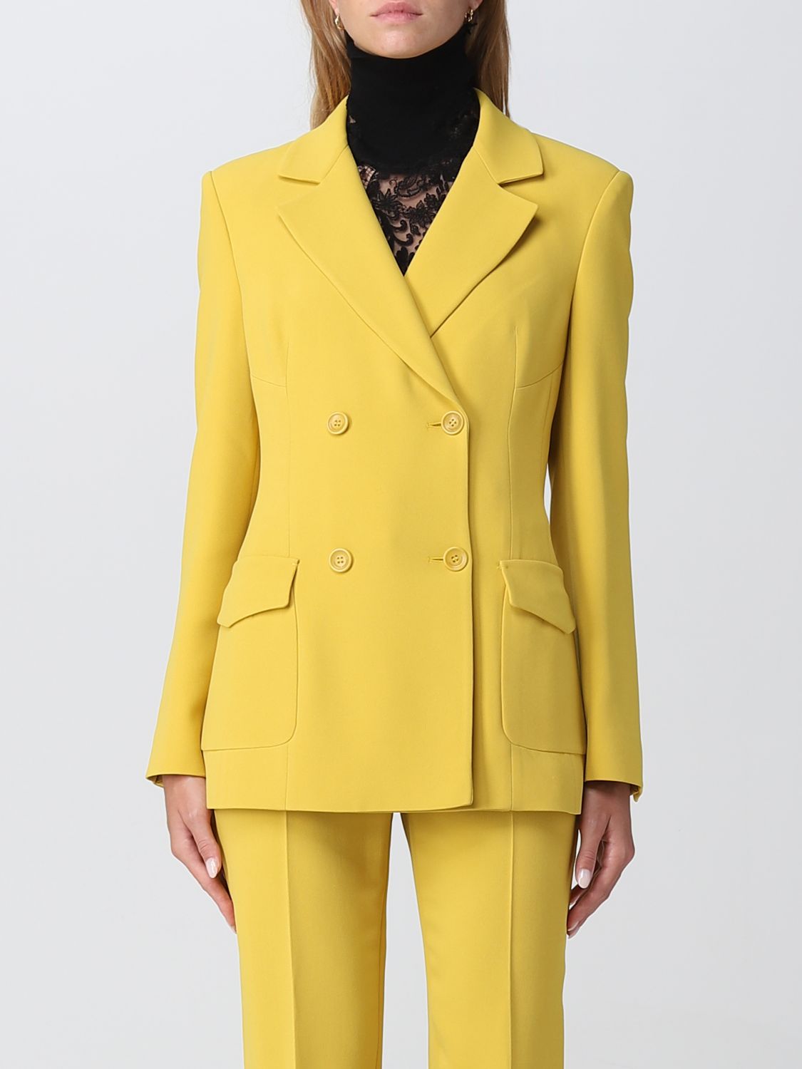 ERMANNO SCERVINO: blazer for woman - Yellow | Ermanno Scervino blazer ...