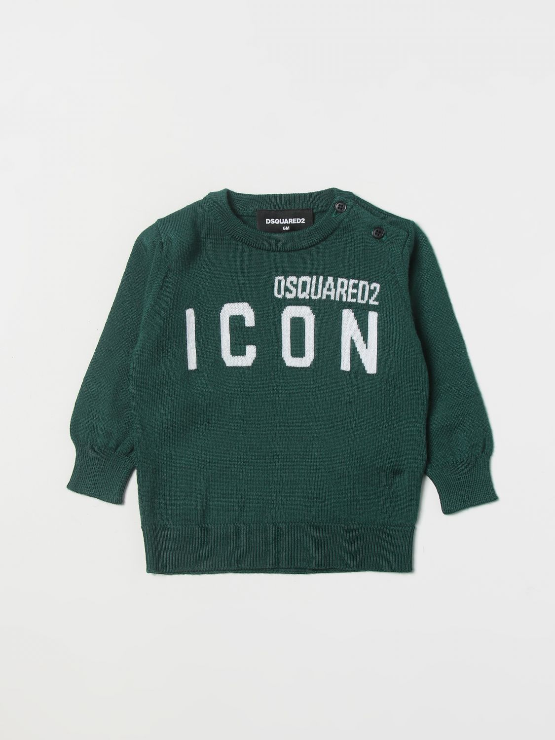 Je zal beter worden rust tyfoon DSQUARED2 JUNIOR: sweater for baby - Green | Dsquared2 Junior sweater  DQ0622D003F online on GIGLIO.COM