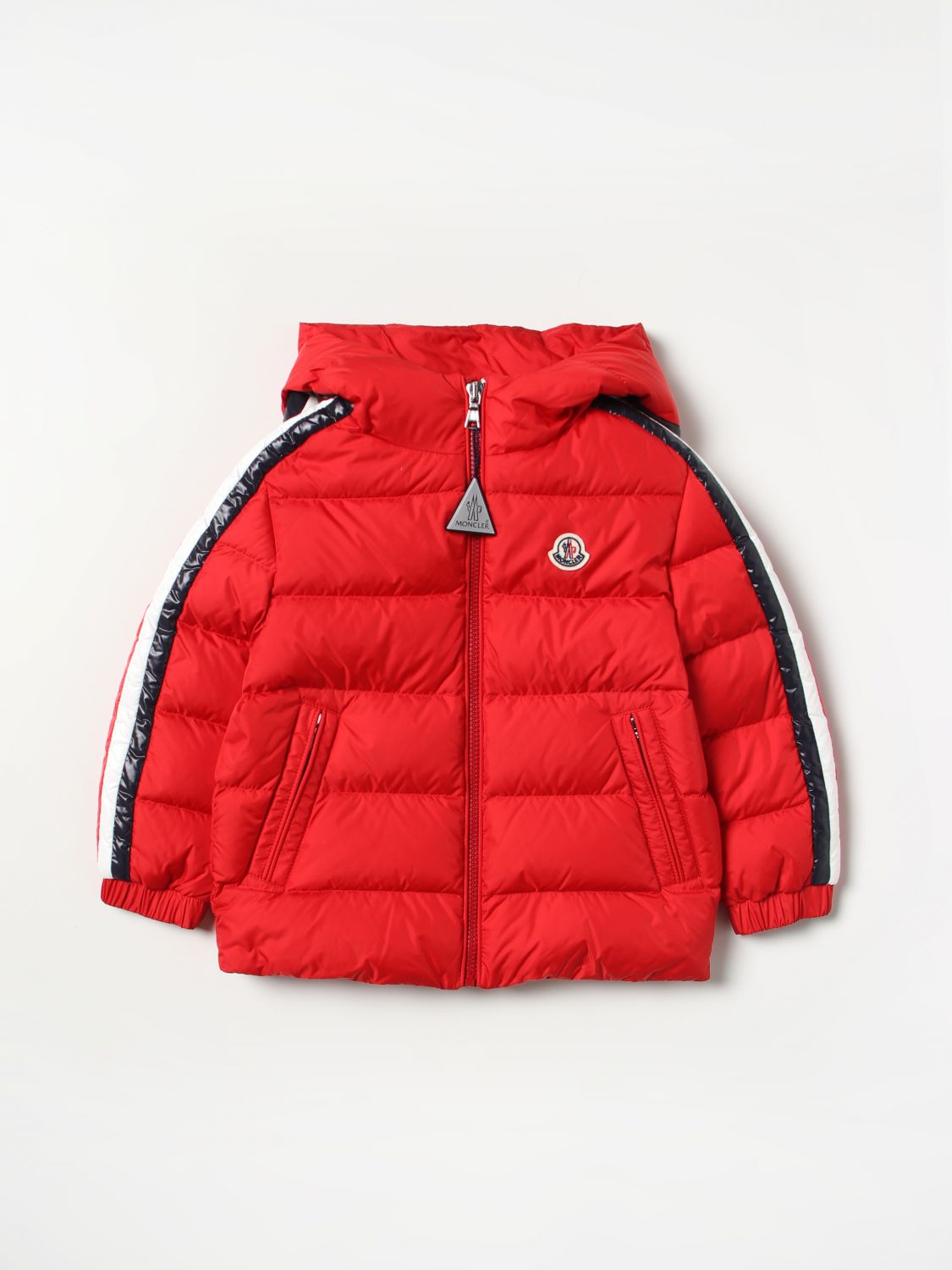 Jacket Moncler: Moncler padded down jacket with zipper red 1