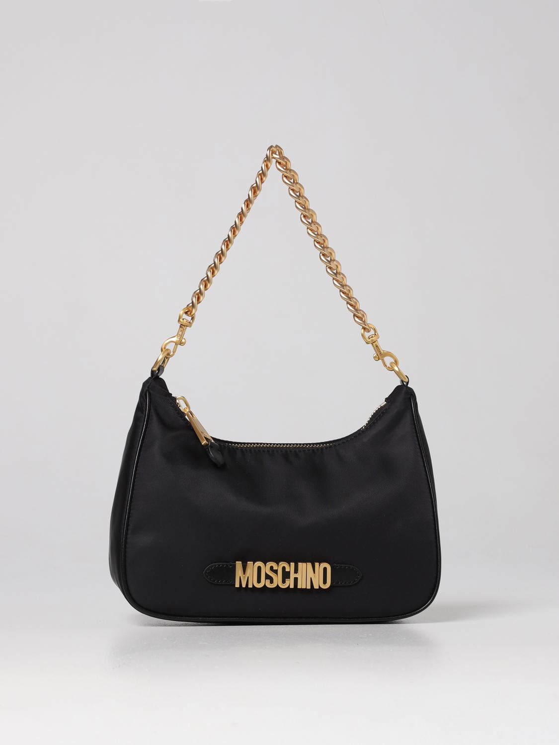 MOSCHINO COUTURE: nylon bag - Black | Moschino Couture shoulder bag ...