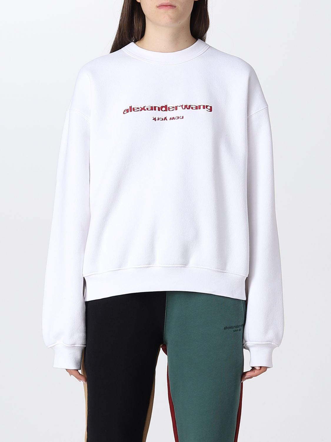 ALEXANDER WANG: sweatshirt for woman - White | Alexander Wang ...