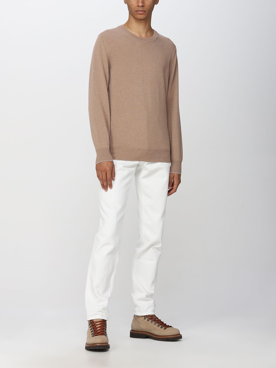 BRUNELLO CUCINELLI: pants for man - White | Brunello Cucinelli pants ...