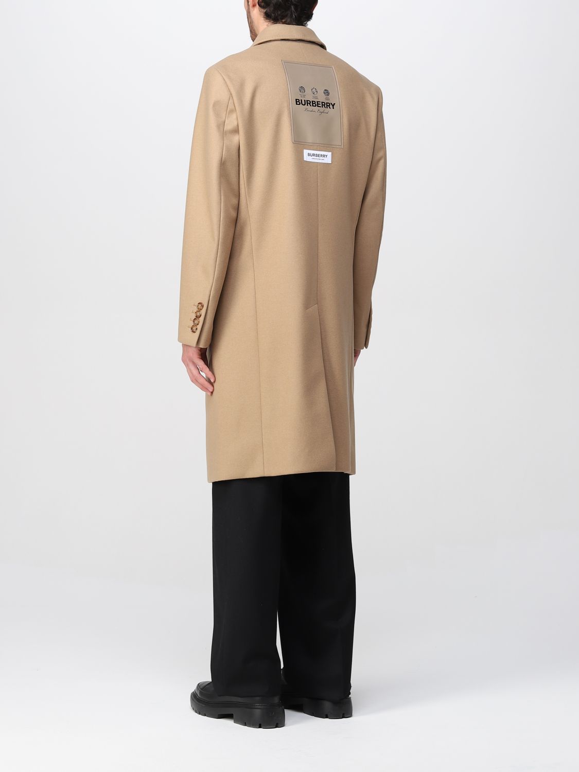Coat Burberry: Burberry wool and cashmere tailored coat camel 2
