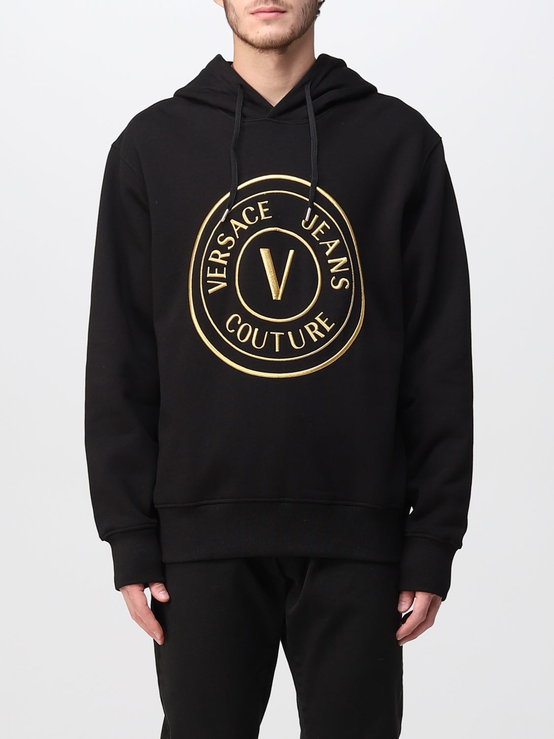 VERSACE JEANS COUTURE: sweatshirt for men - Black | Versace Jeans ...