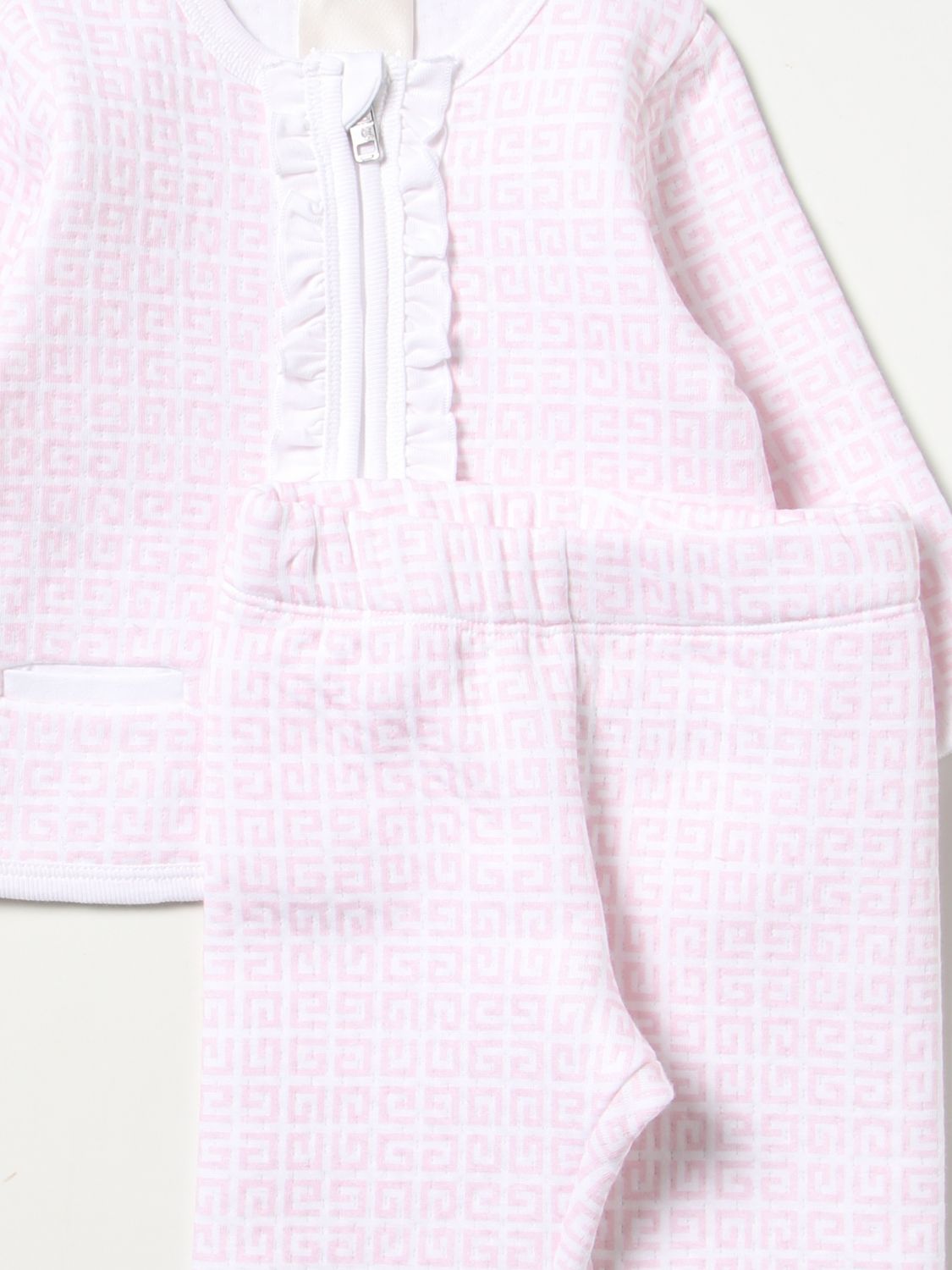 Ensemble Givenchy: Ensemble pull + pantalon Givenchy avec logo intégral rose 3
