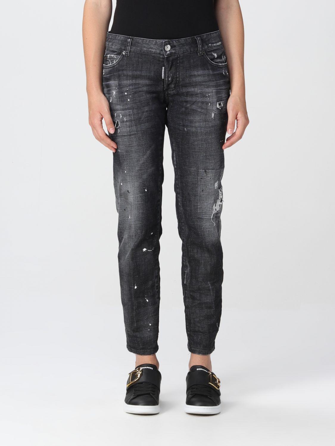 DSQUARED2: for woman Black | jeans S75LB0655S30357 online on GIGLIO.COM