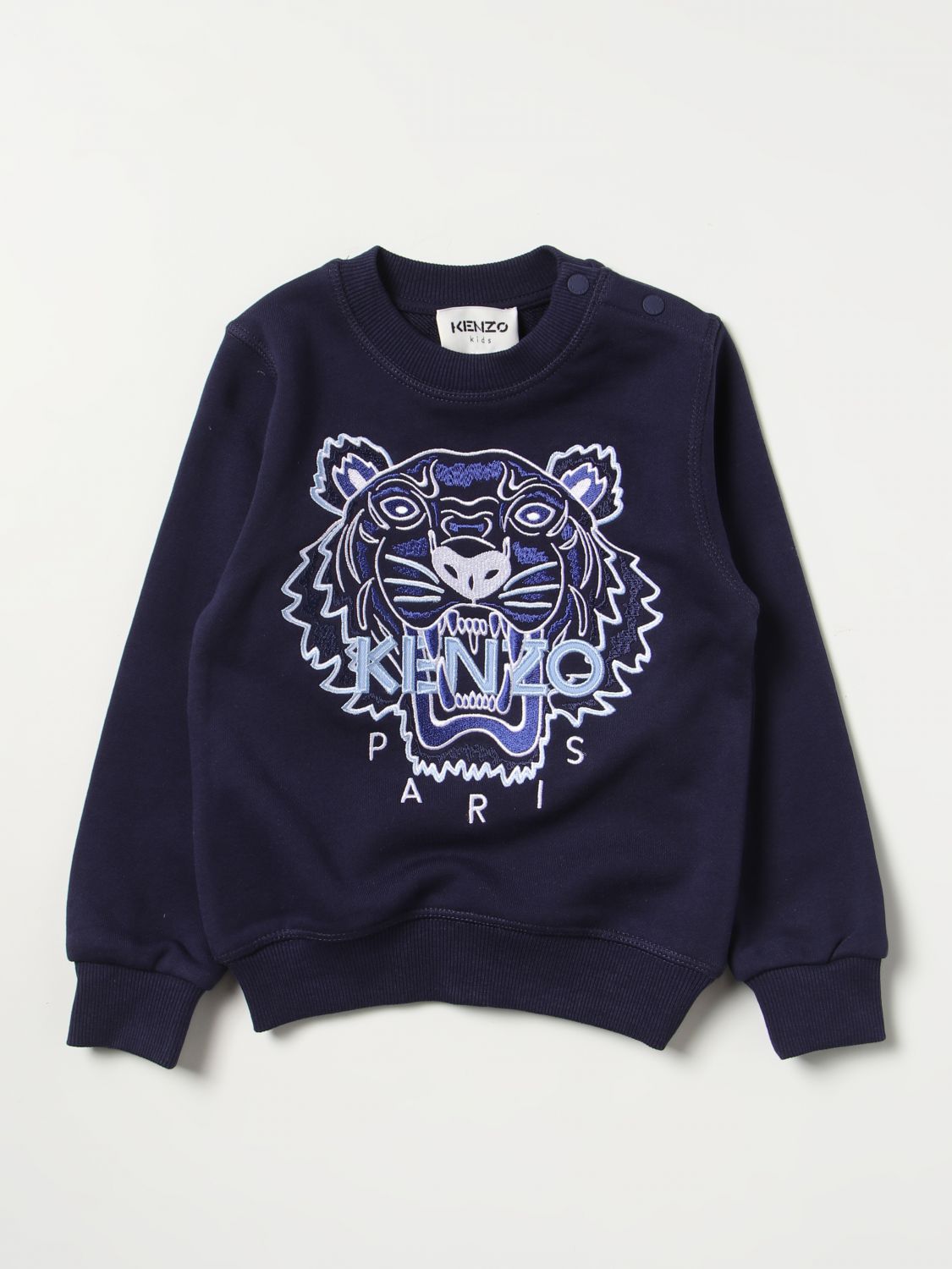 Outlet de Kenzo Junior: Jersey para bebé, Azul Oscuro | Jersey Kenzo Junior K05434 en GIGLIO.COM
