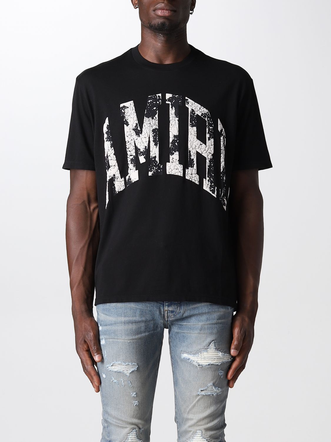フロントにブランド名【値下げ対応可能‼️】AMIRI アミリ  Tシャツ  ファイヤーパターン  XS