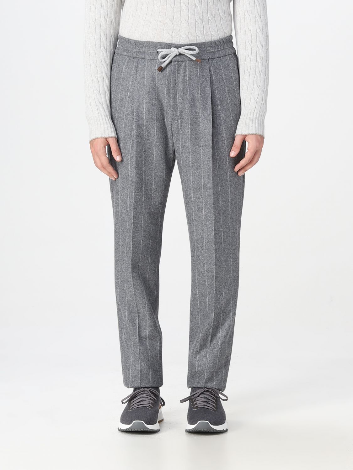 BRUNELLO CUCINELLI: pants for man - Grey | Brunello Cucinelli pants ...