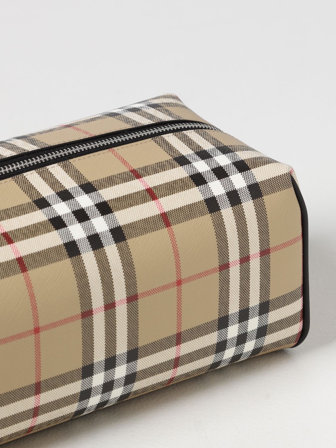 Cosmetic Case Burberry: Burberry beauty case with check pattern beige 3