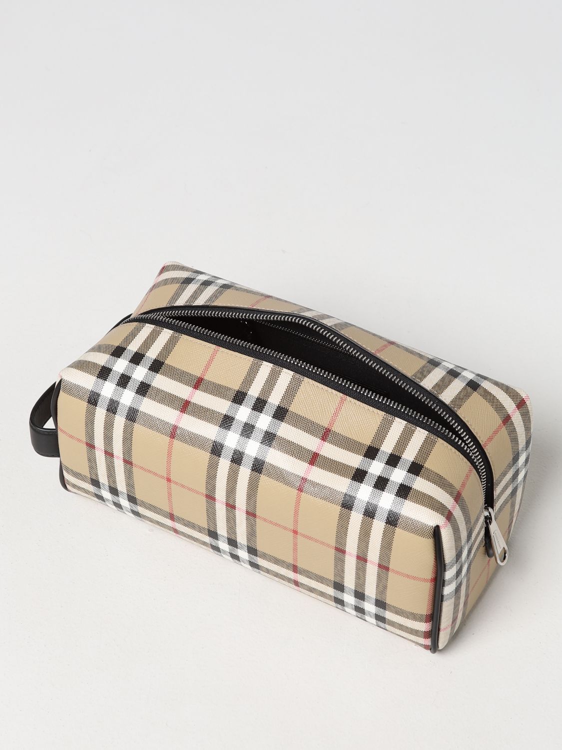 Cosmetic Case Burberry: Burberry beauty case with check pattern beige 4
