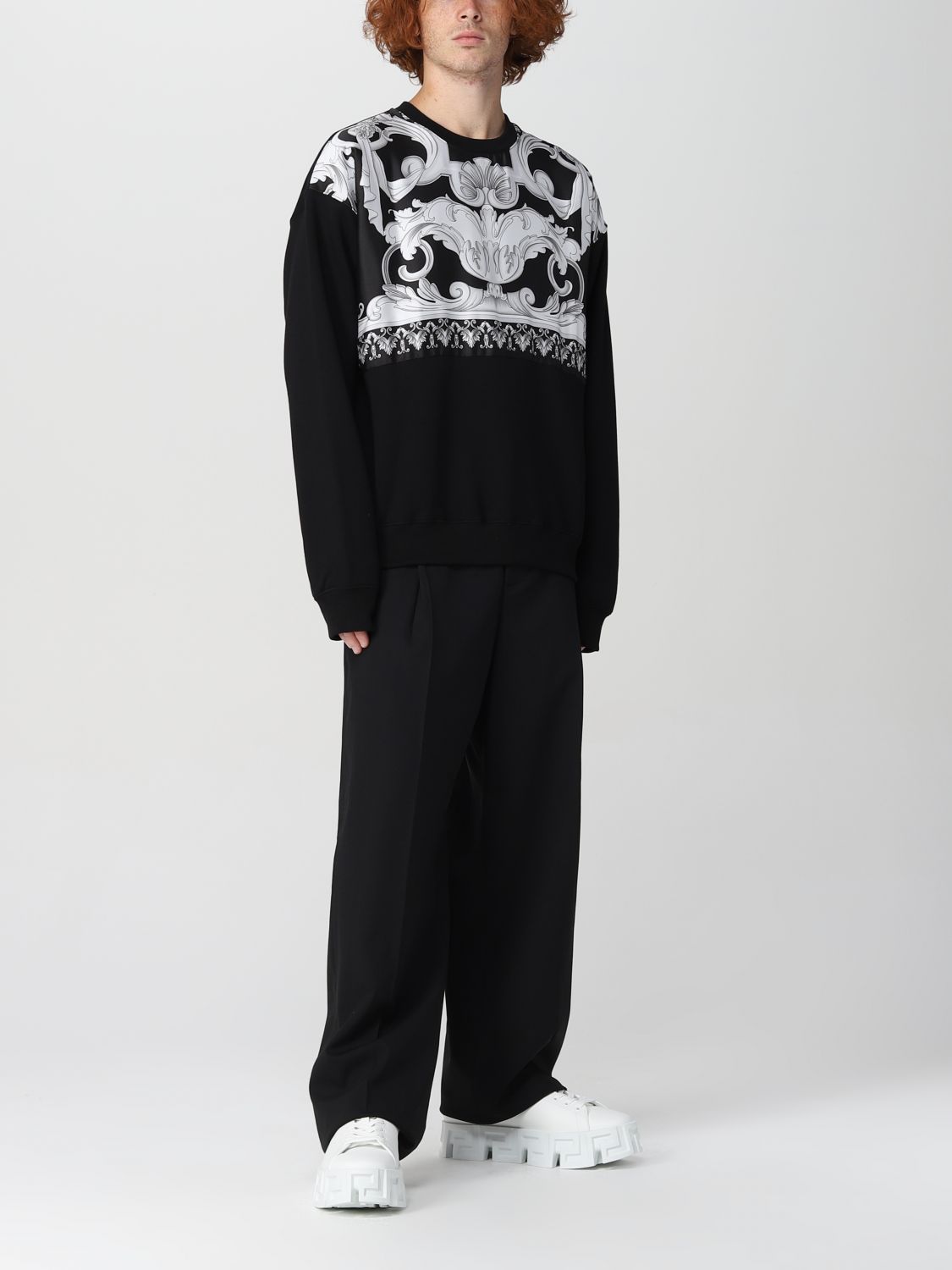 Sweatshirt Versace: Versace Herren sweatshirt silber 2