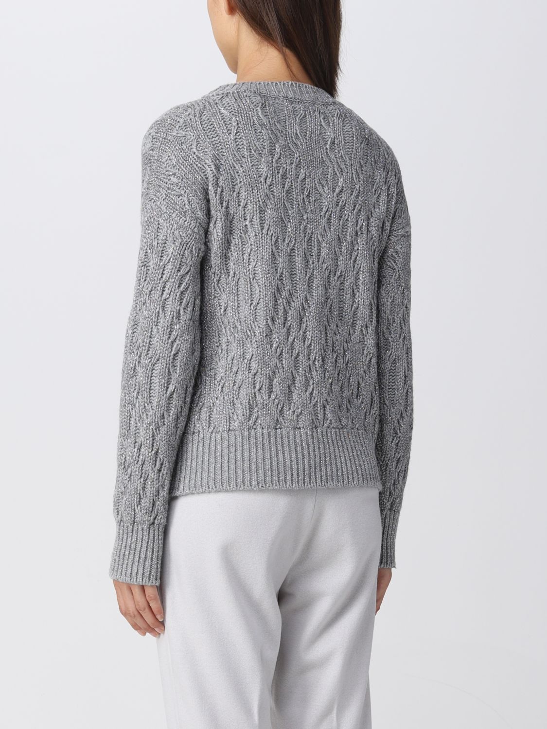 Damen Bekleidung Pullover und Strickwaren Pullover Fabiana Filippi Leinen Bestickter Oversized-Pullover 