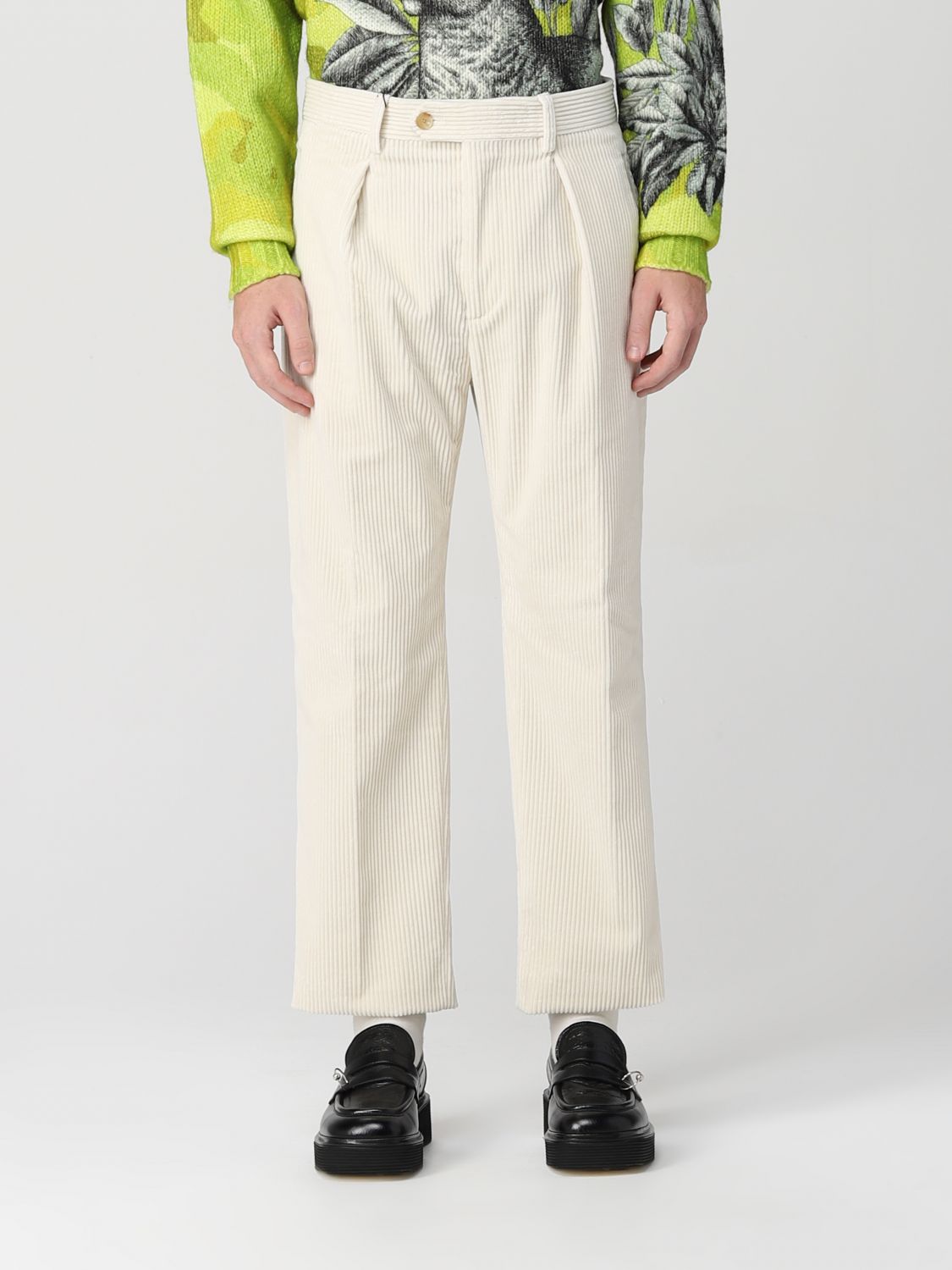 Pantalon Etro: Pantalon côtelé Classic Etro blanc 1