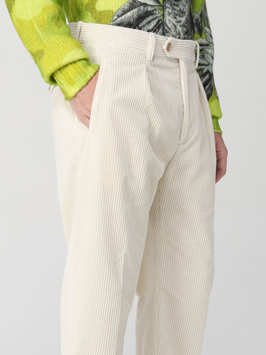 Pantalon Etro: Pantalon côtelé Classic Etro blanc 5