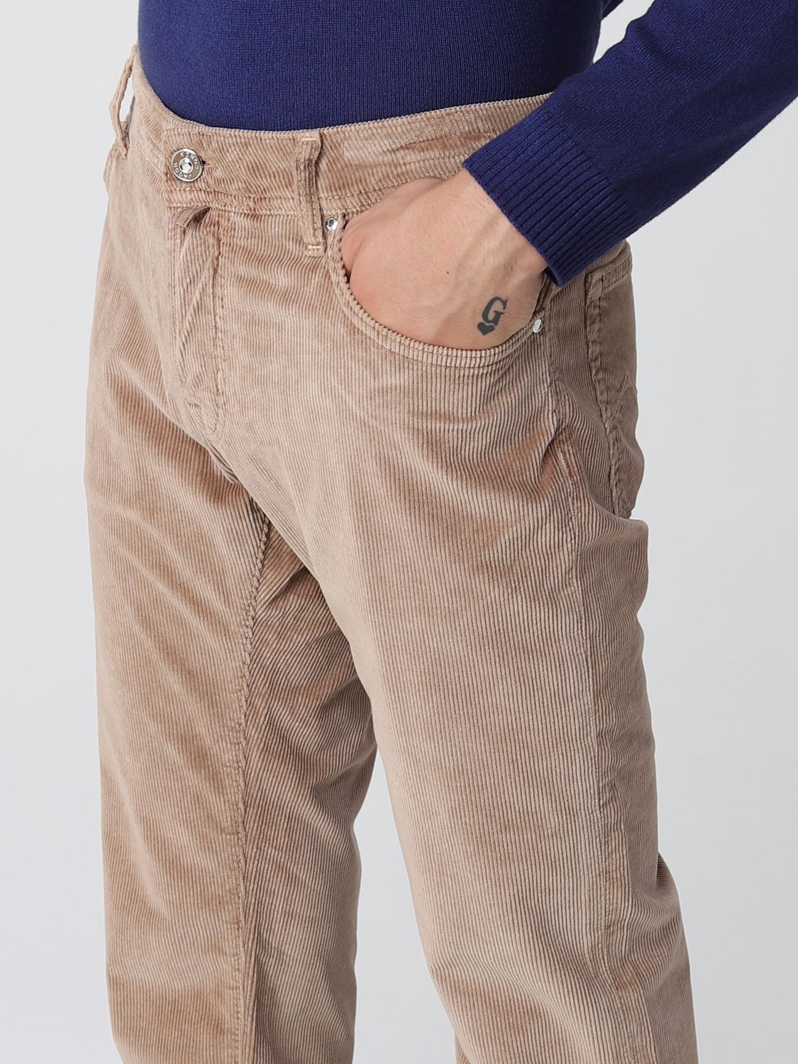 Giglio.com Uomo Abbigliamento Pantaloni e jeans Pantaloni Pantaloni in velluto Pantaloni a gamba dritta in velluto a coste 
