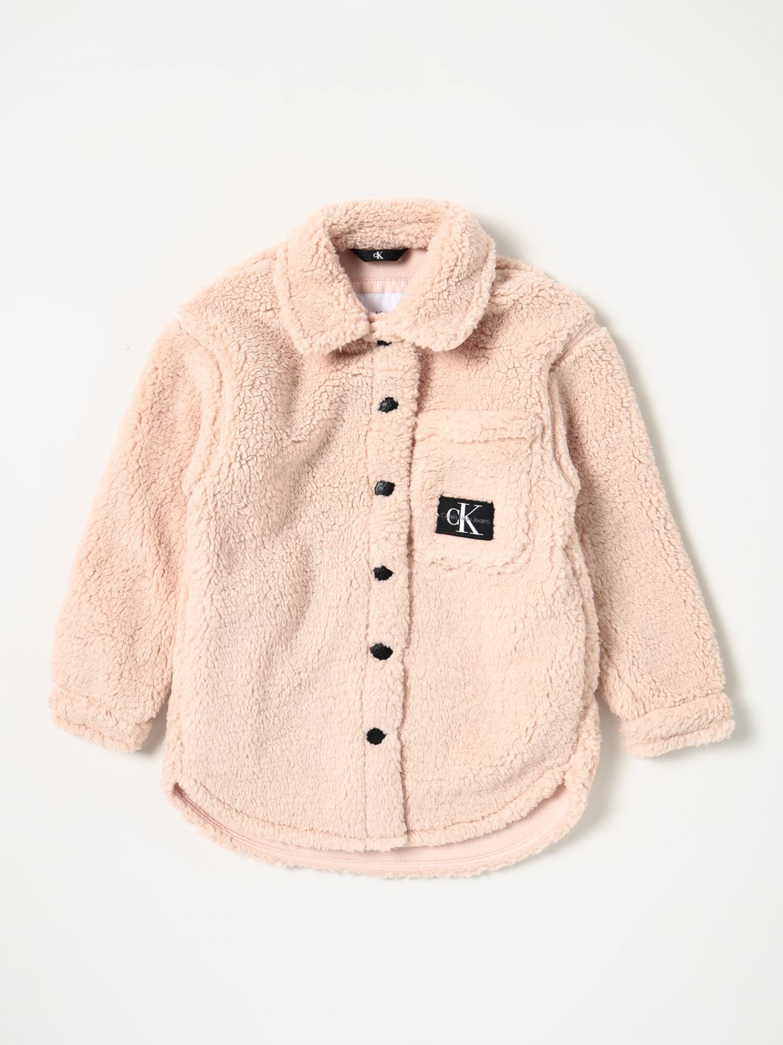 CALVIN KLEIN: coat for girls - Pink | Calvin Klein coat IG0IG01610 online  on 