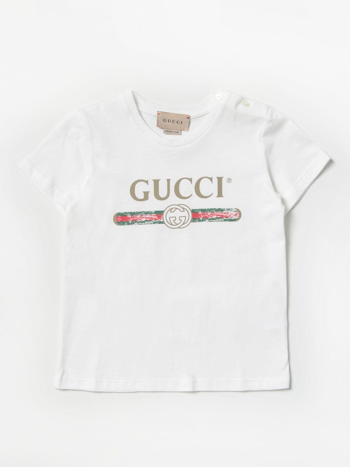 티셔츠 구찌: 티셔츠 Gucci 유아 화이트 1