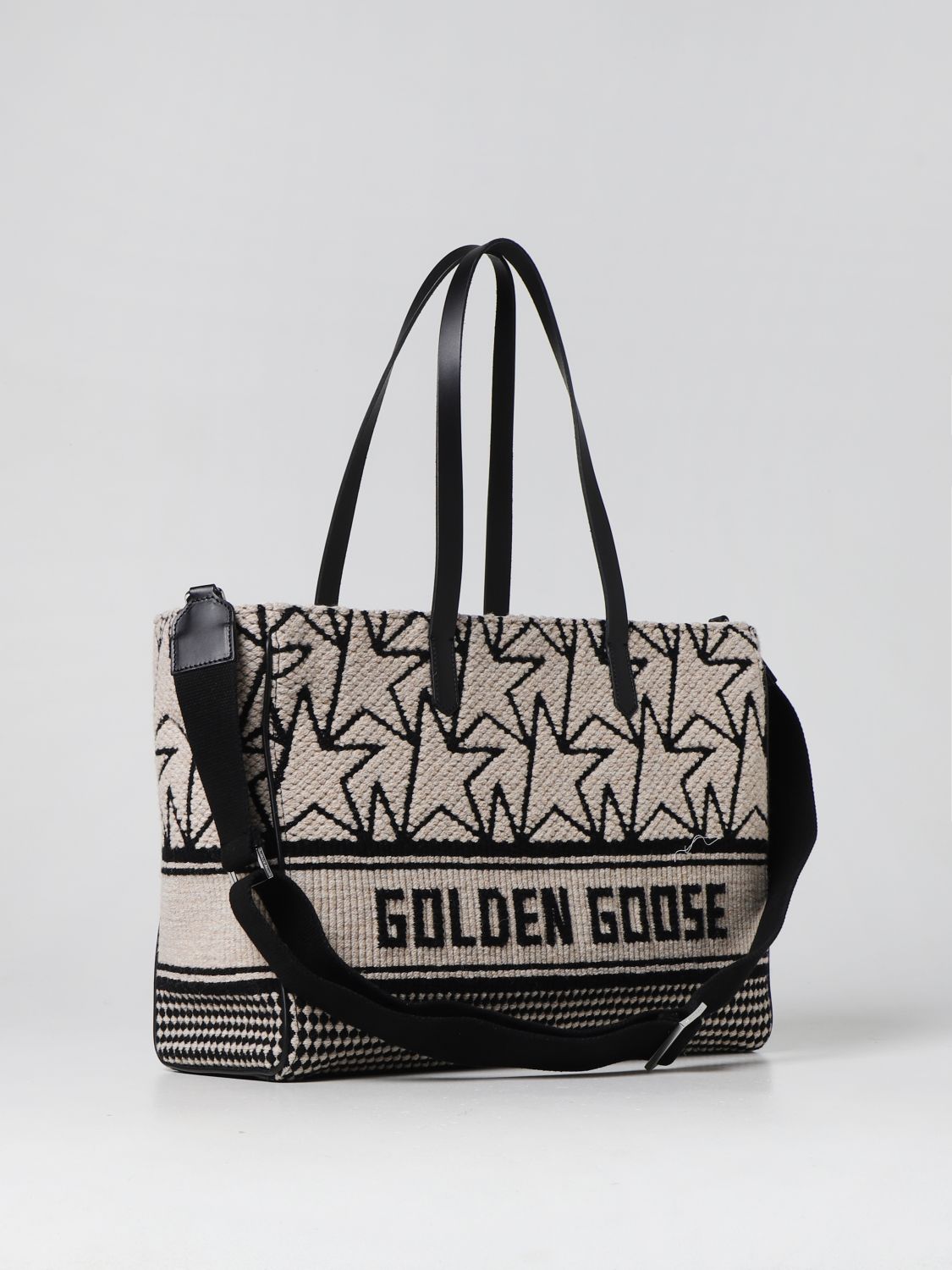 Golden Goose Branded Fleece Tote Bag - White