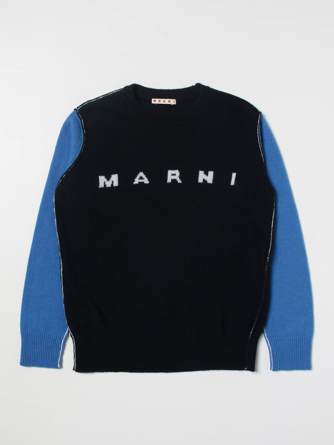 Marni Outlet: jumper for boy - Black | Marni jumper M00539M00K4 online ...