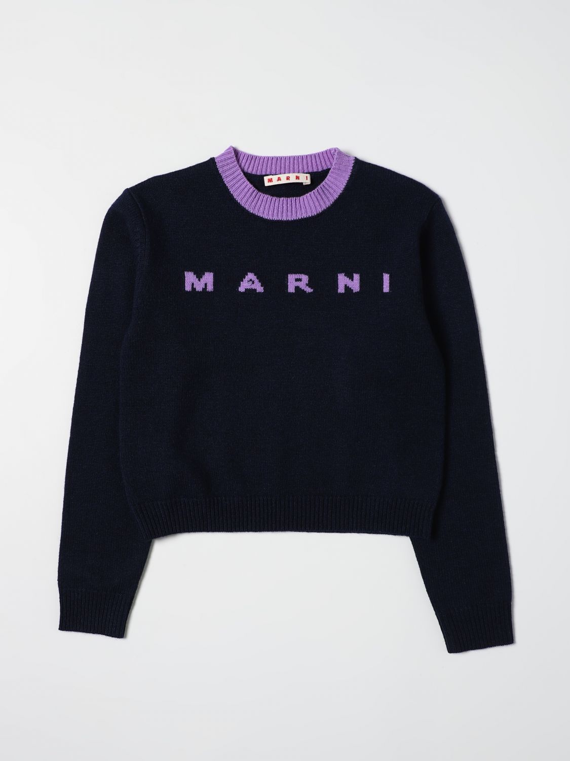 Maglia Marni: Maglia Marni in lana e cashmere viola 1