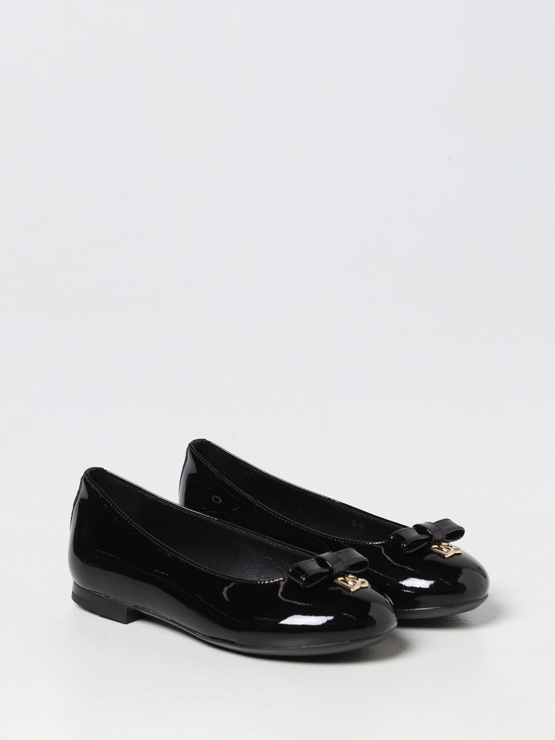 Shoes Dolce & Gabbana: Dolce & Gabbana patent leather ballet flats black 2