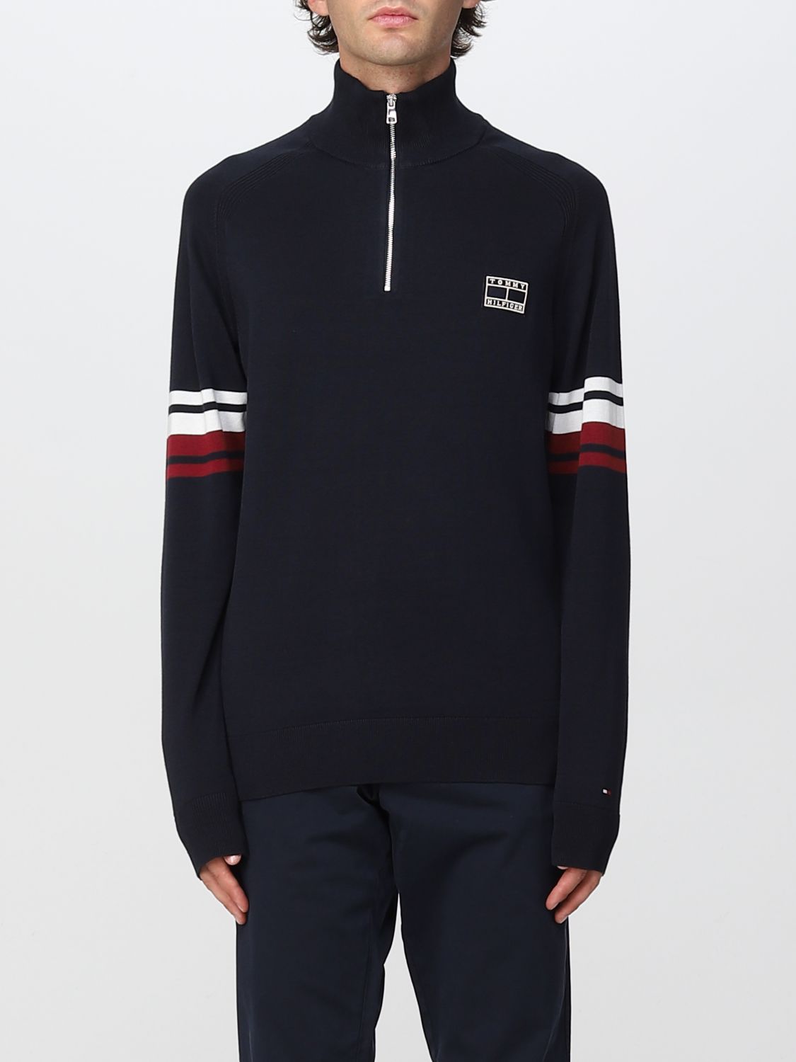 Bestrating Vooruitgang Omleiden Tommy Hilfiger Outlet: zip-up sweater - Blue | Tommy Hilfiger sweater  MW0MW25354 online on GIGLIO.COM