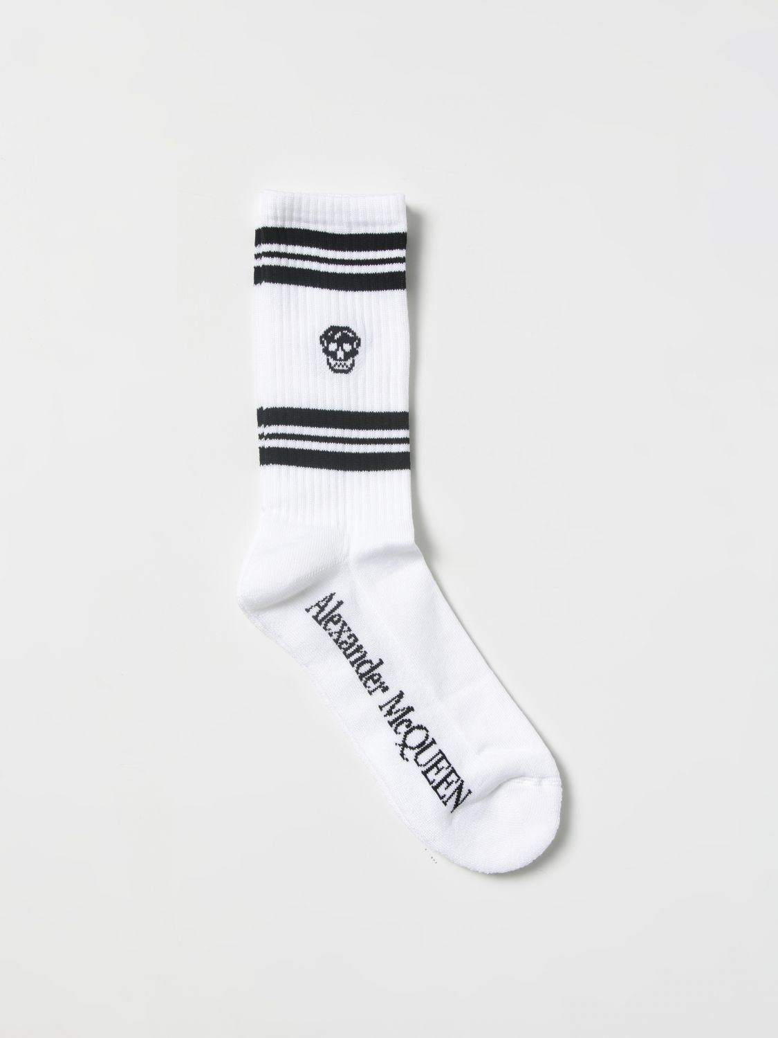 Alexander McQueen Baumwolle Socken Aus Stretch-baumwolle Mit Logo in Schwarz für Herren Herren Bekleidung Unterwäsche Socken 