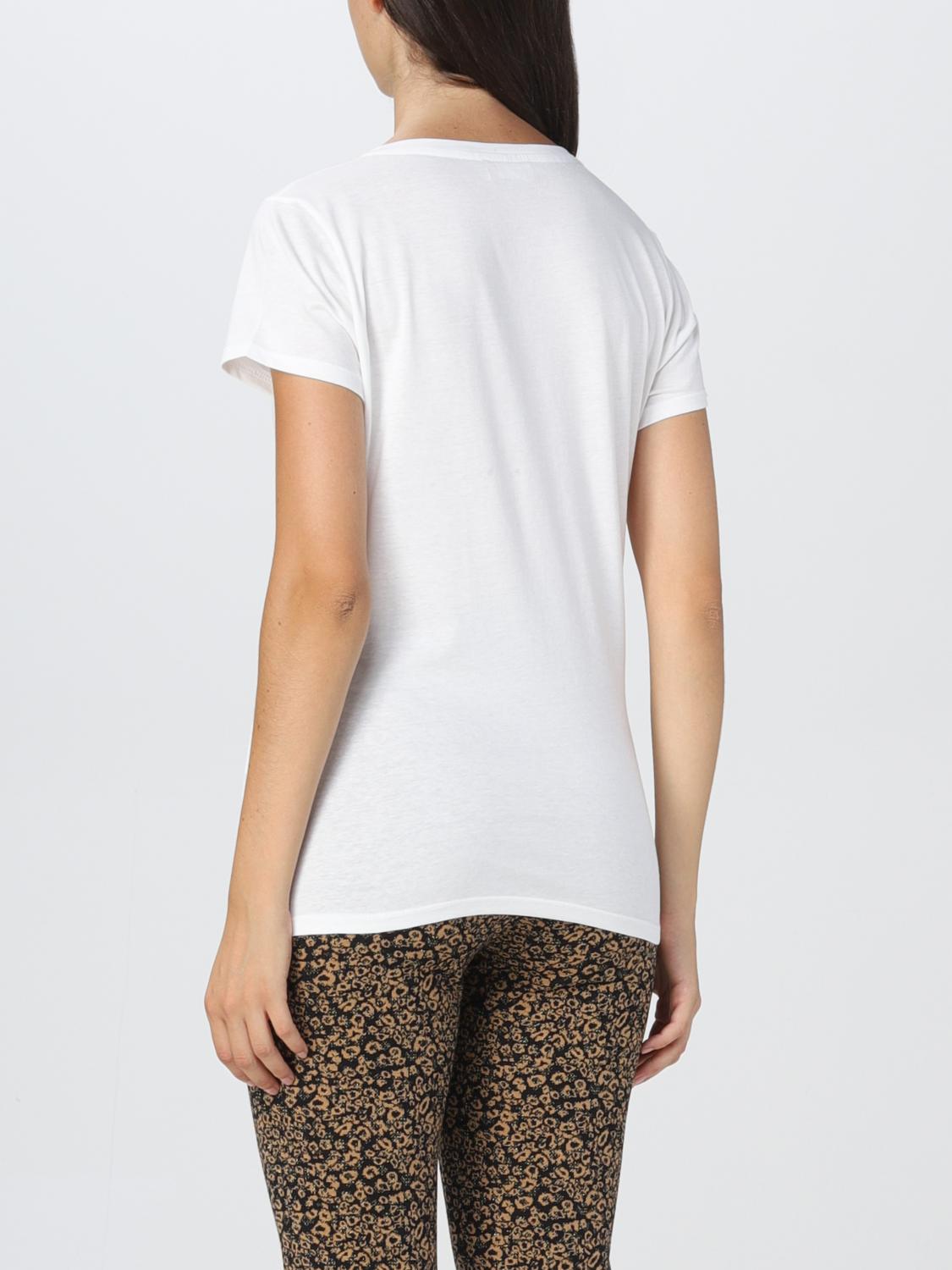 Liu Jo T-shirt scollo a V con strass verde salvia