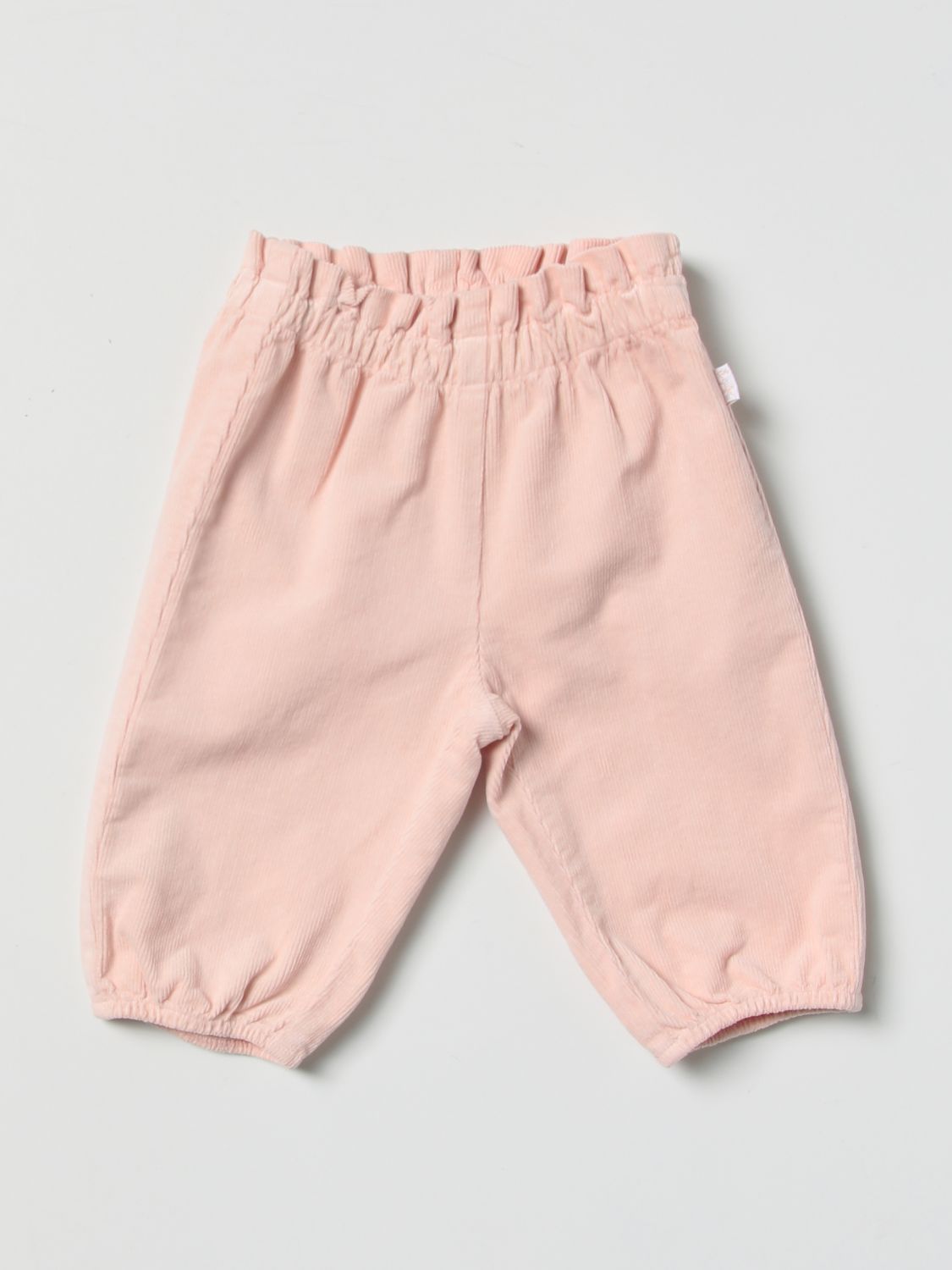 Pantalone Il Gufo: Pantalone Il Gufo in velluto a coste stretch rosa 1