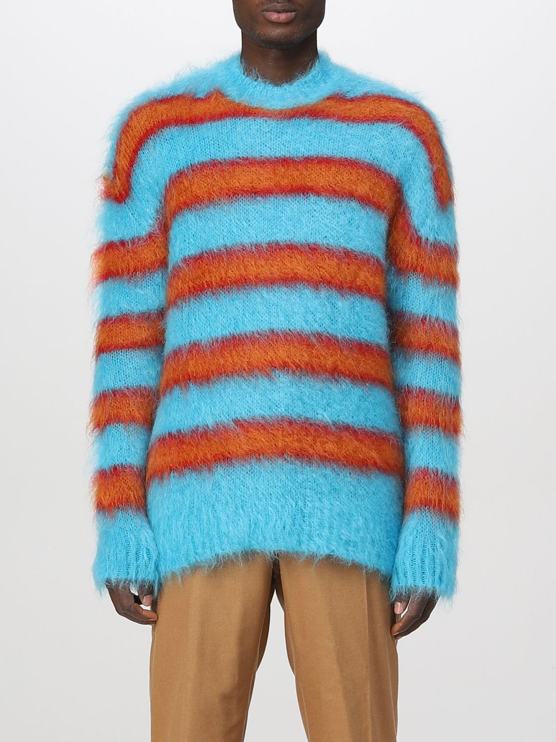 MARNI: sweater for man - Gnawed Blue | Marni sweater GCMG0161Q4UFU116 ...