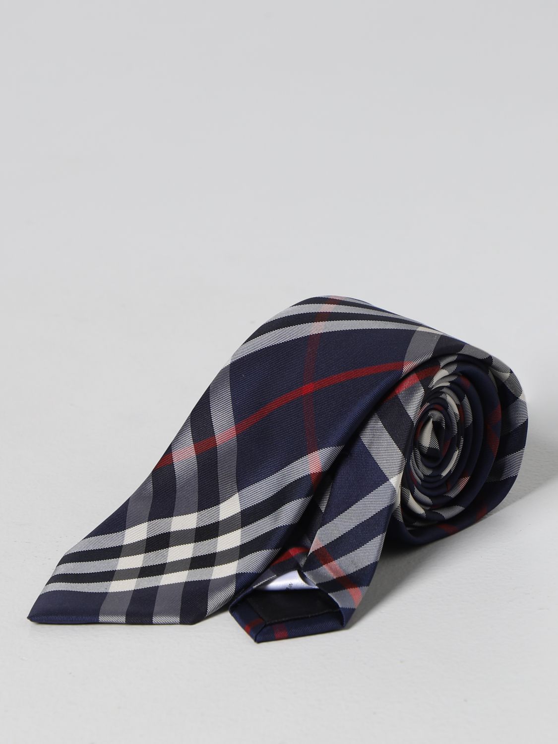 BURBERRY: vintage check silk tie - Navy | Burberry tie 8002113 online on  