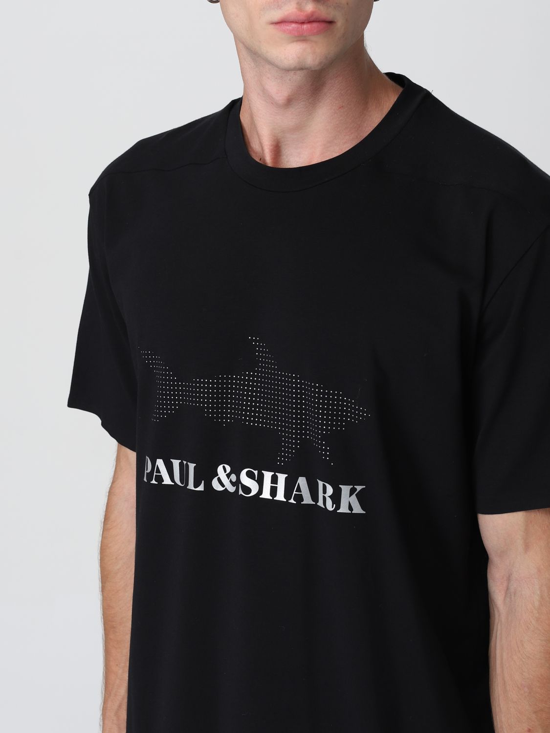 Paul & Shark Outlet: t-shirt for man - Black | & Shark t-shirt 21411019 online on GIGLIO.COM