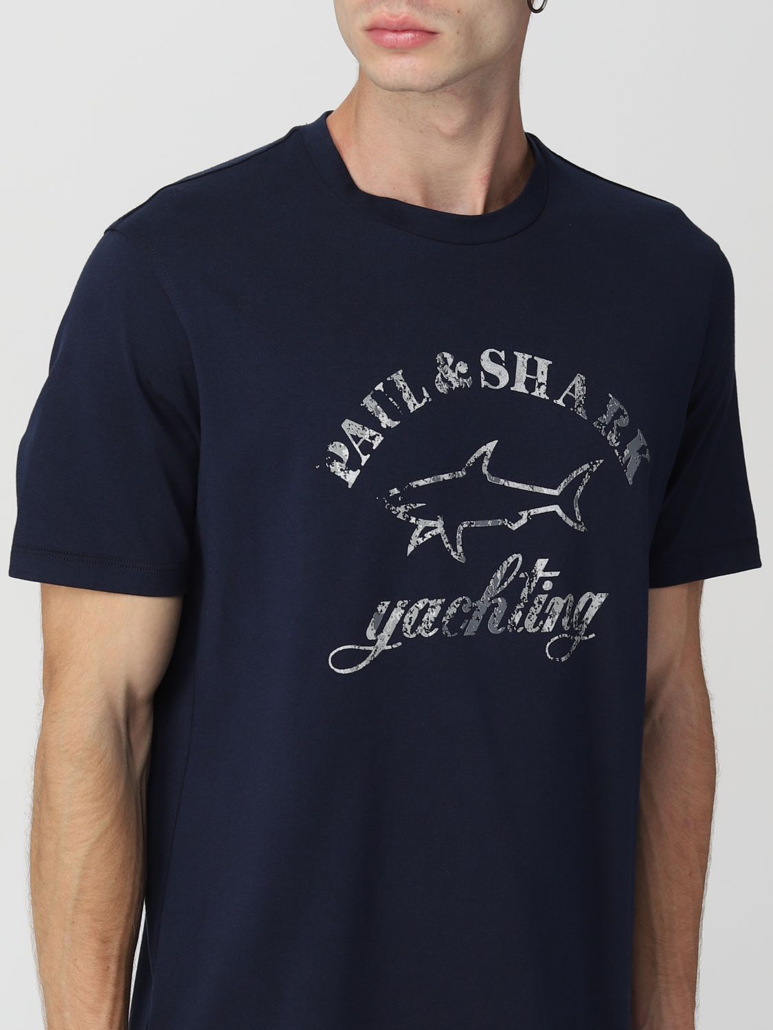 PAUL & SHARK: t-shirt for man - Blue | Paul & Shark t-shirt 12311604 ...