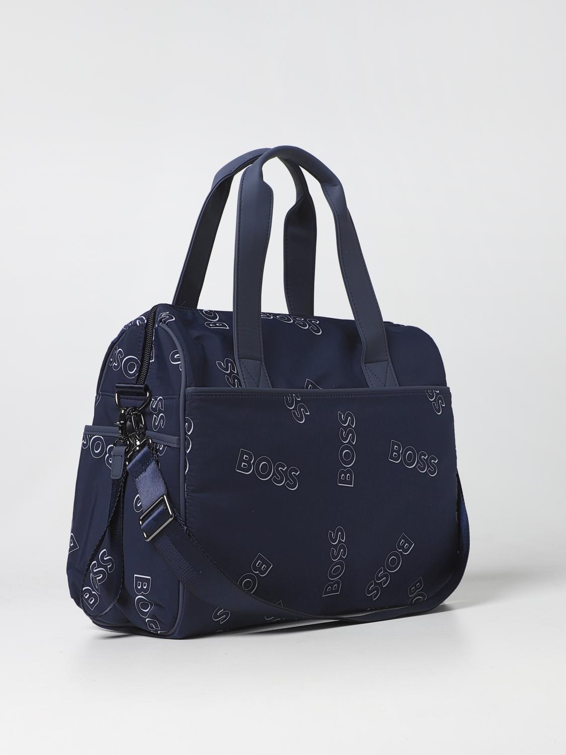 HUGO BOSS Diaper bag in tessuto tecnico con logo Blue Zaino Hugo Boss J90276