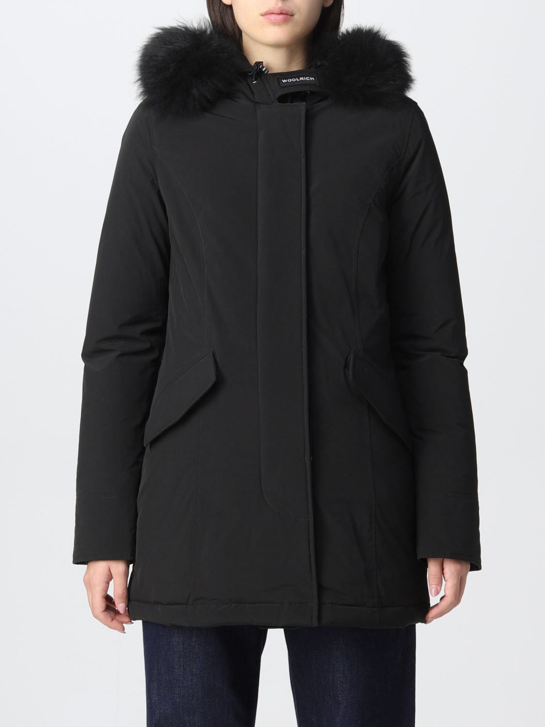 WOOLRICH: jacket for woman - Black | Woolrich jacket CFWWOU0714FRUT3128 ...