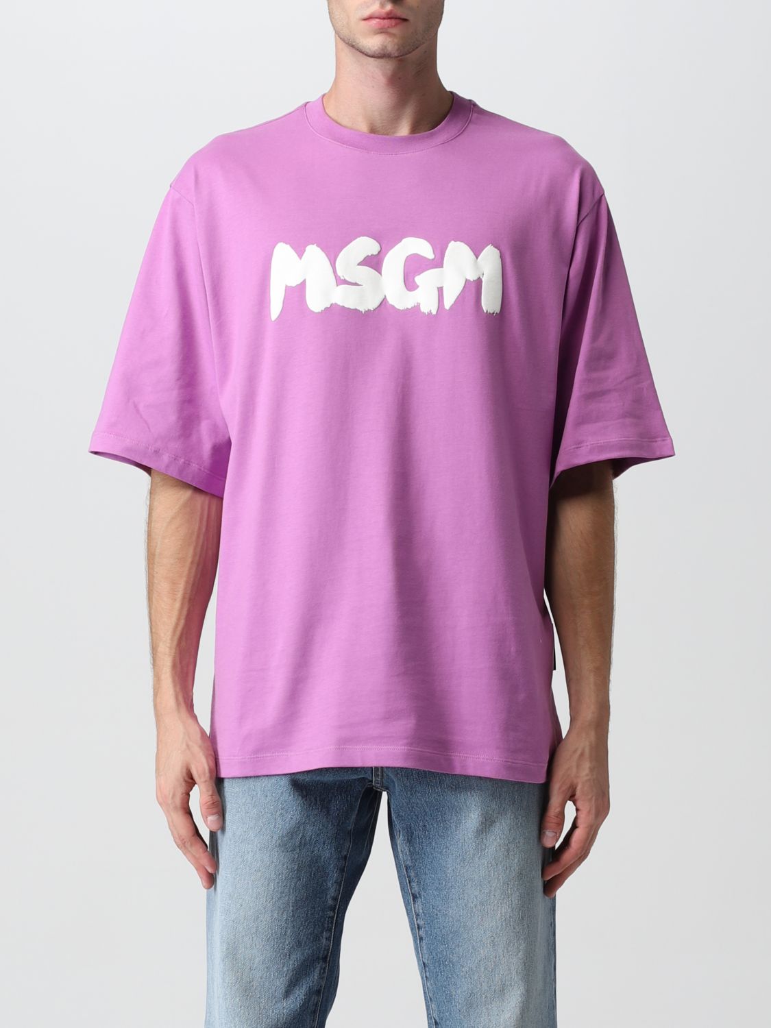 Msgm T-shirt  Men In Cyclamen