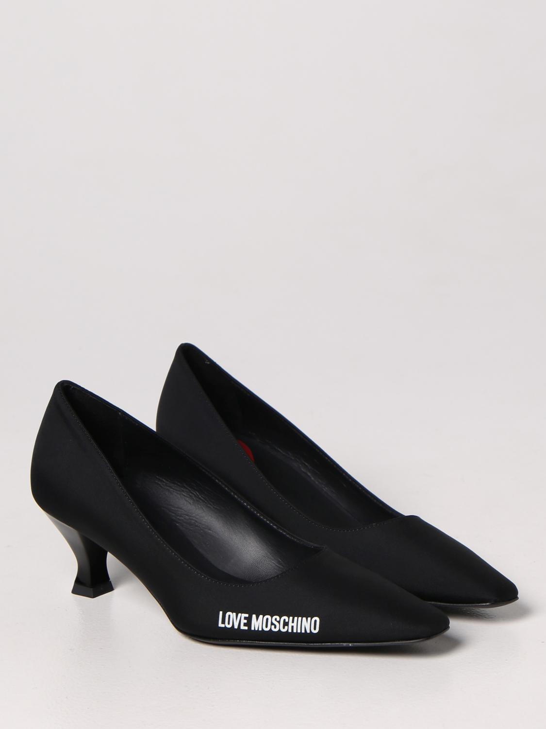 LOVE MOSCHINO high heel shoes for women Black Love Moschino high