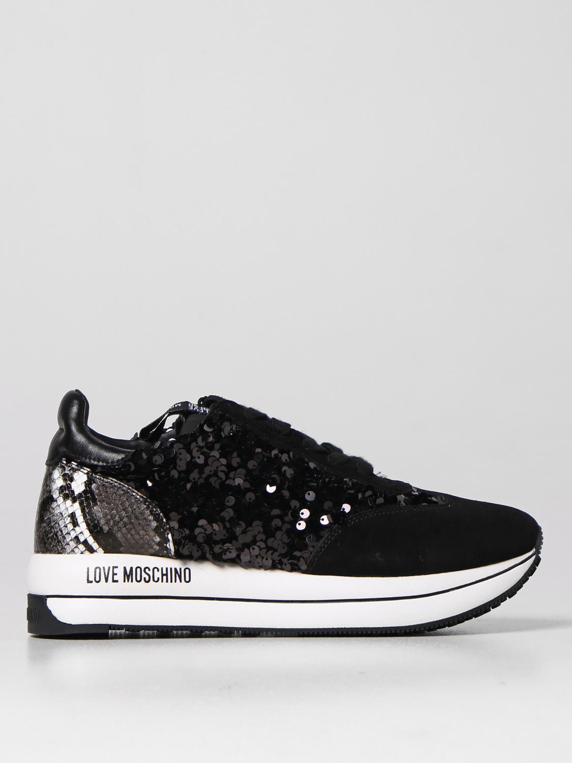 LOVE MOSCHINO sneakers for women Black Love Moschino sneakers