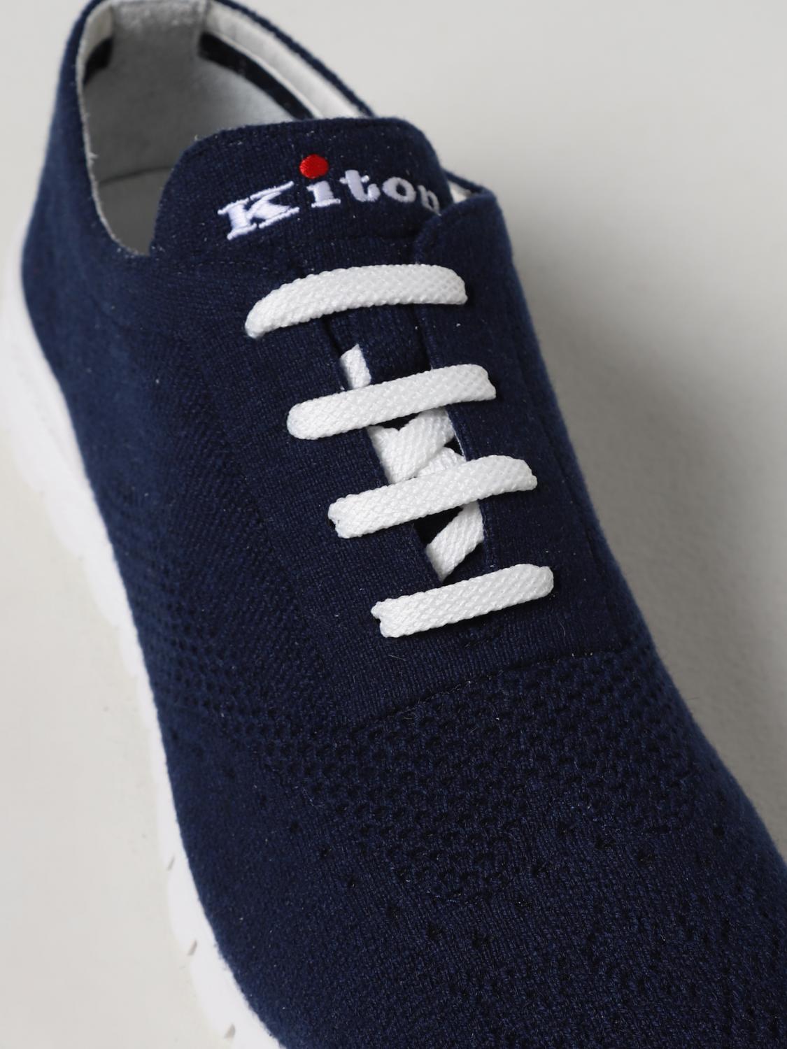 Kiton スニーカー メンズ ネイビー スニーカー Kiton Ussclawn0084 Giglio Com