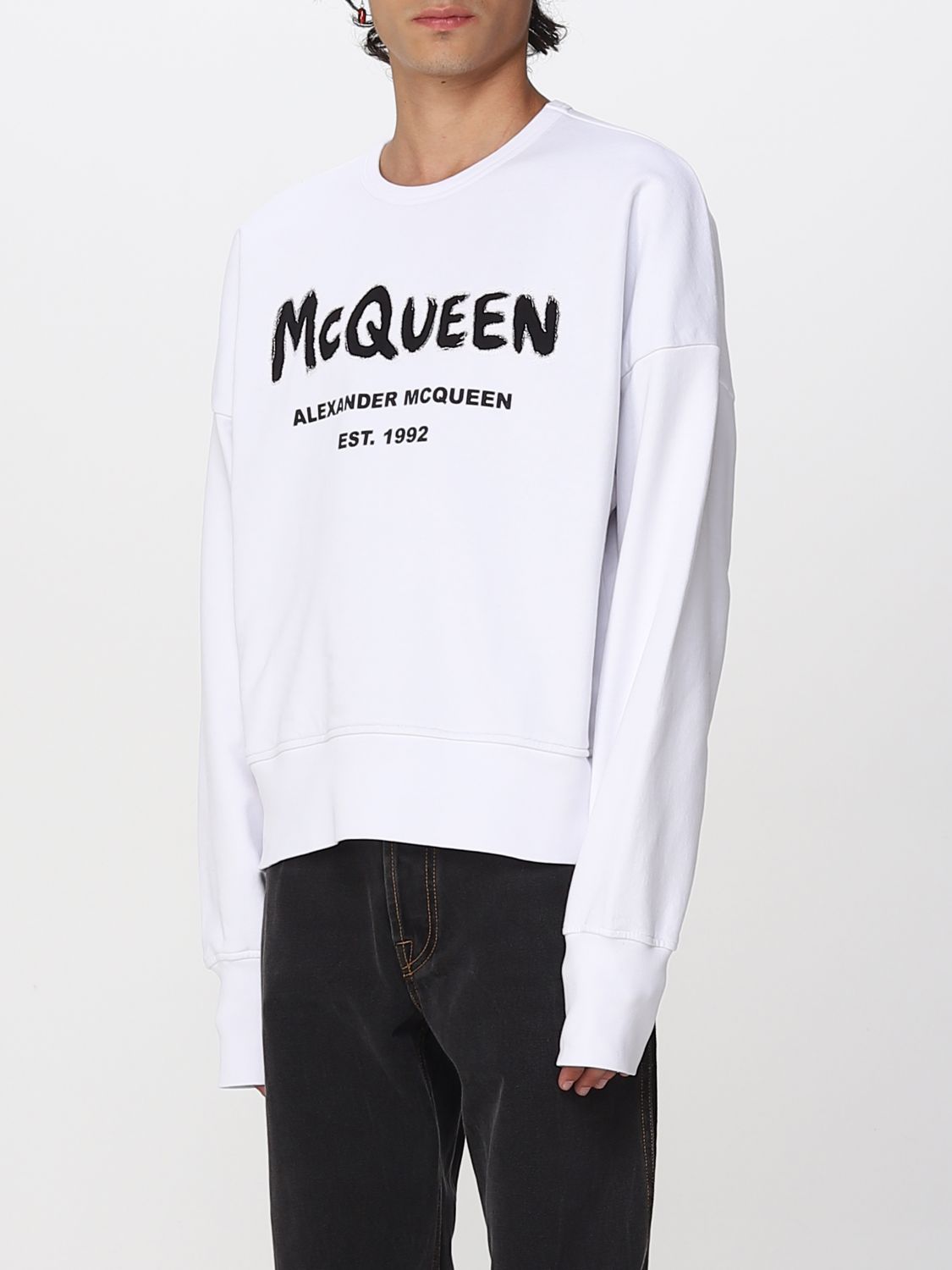 Alexander McQueen Outlet: sweatshirt with logo - White | Alexander