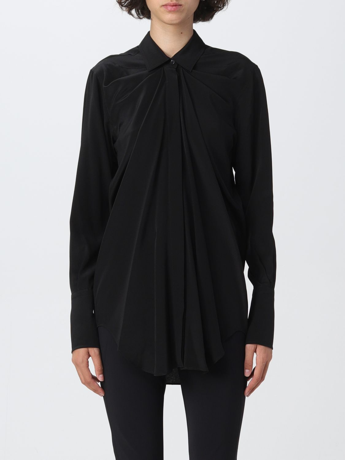 PATOU: shirt for woman - Black | Patou shirt BL0030013 online at GIGLIO.COM