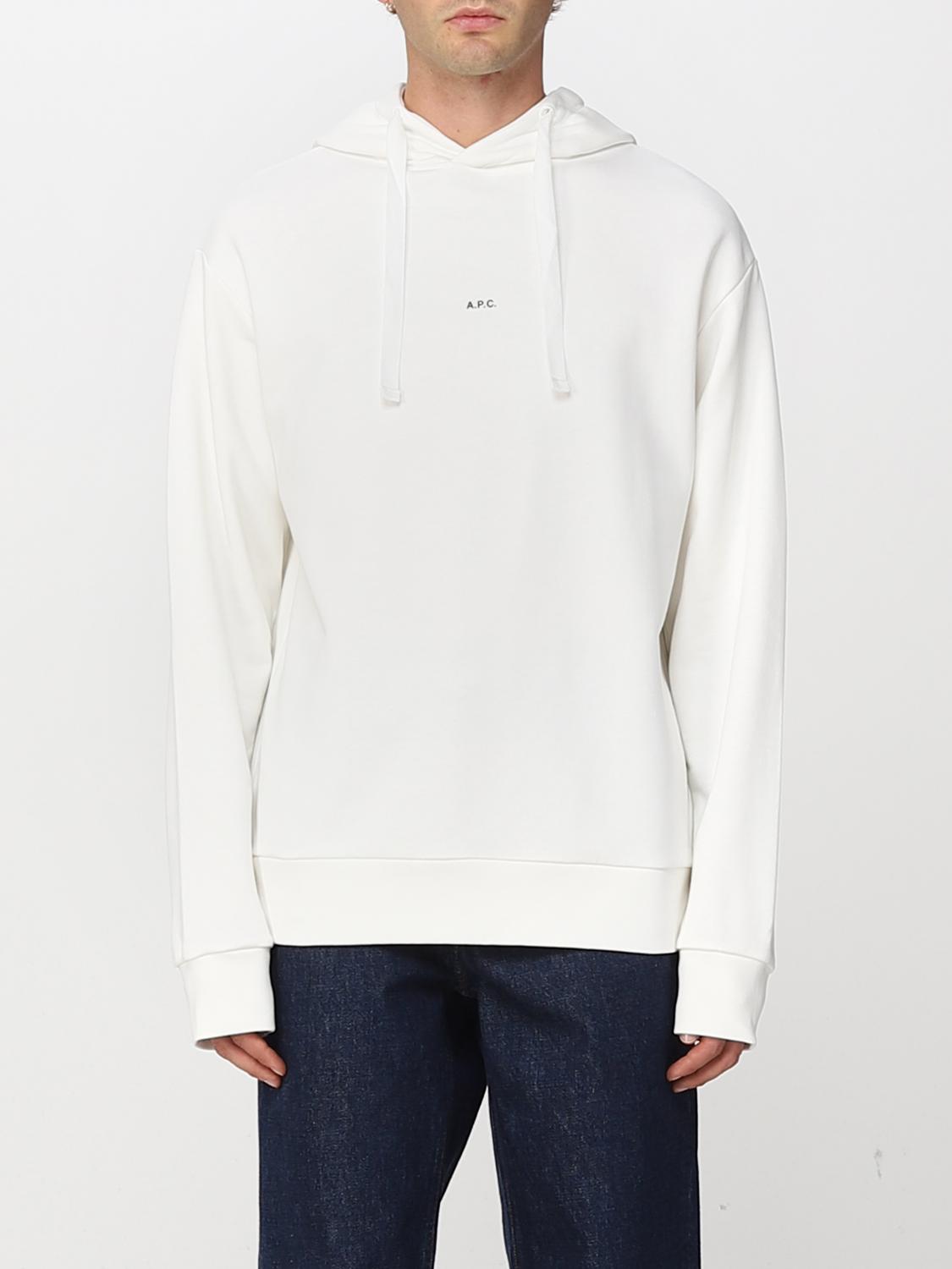 APC SWEATSHIRT A.P.C. MEN COLOR WHITE,D32296001