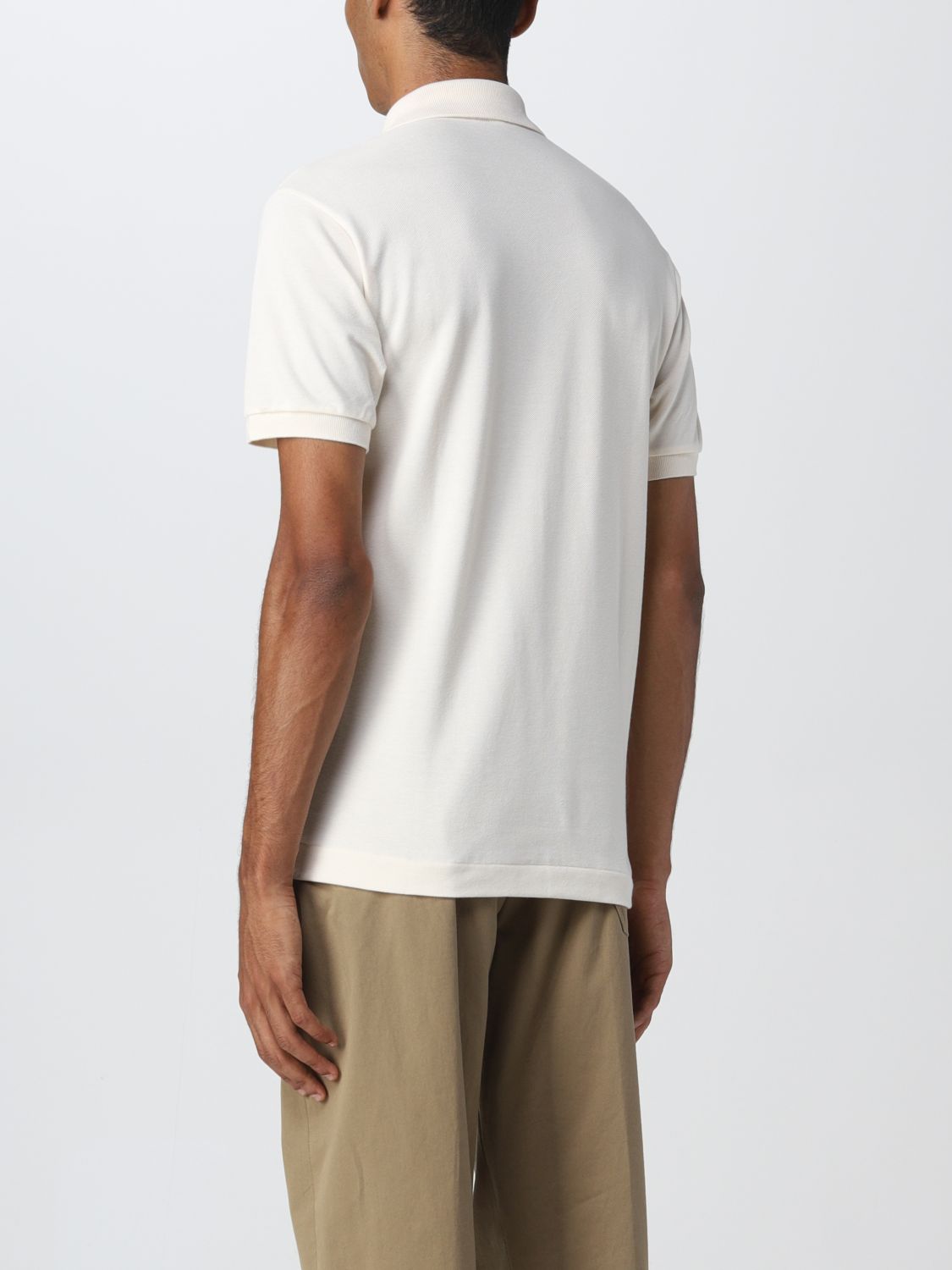 LACOSTE: polo shirt for man - Cream | Lacoste polo shirt 1212 online on ...
