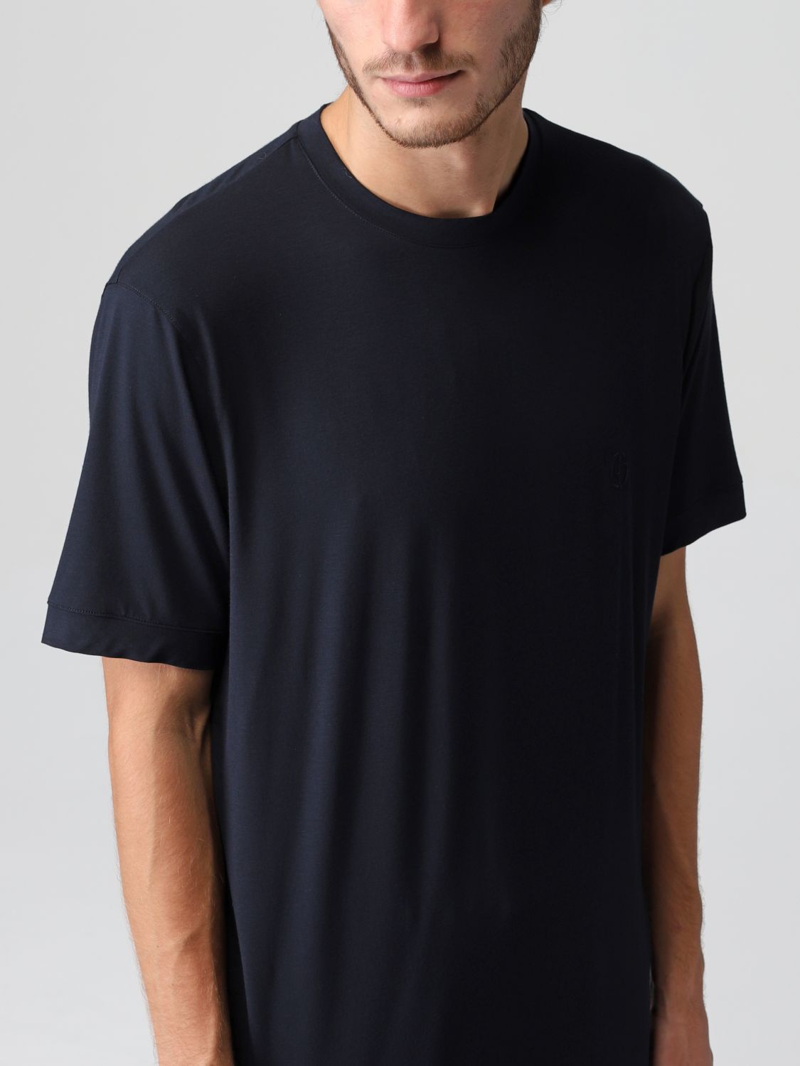 T-shirt Giorgio Armani: T-shirt Giorgio Armani homme bleu marine 5